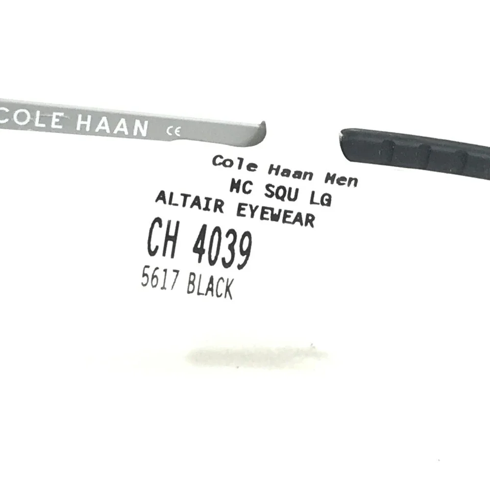 Cole Haan Eyeglasses Frames CH4039 001 BLACK Gray Tortoise Square 56-17-145